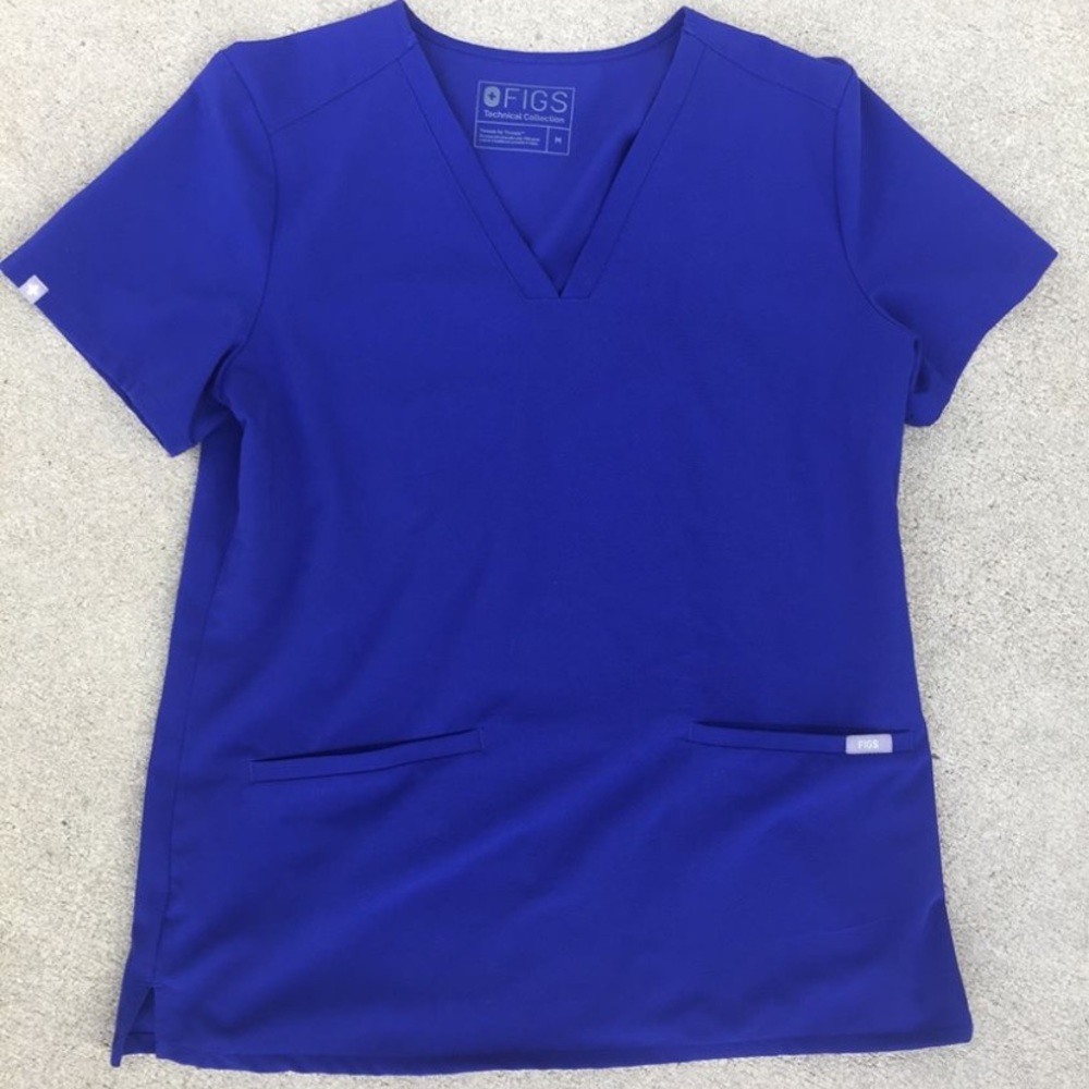 Figs Casma Royal Blue Size Medium Scrub Top